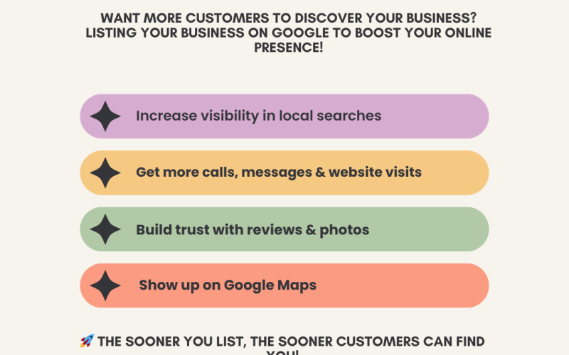 List Your business on google